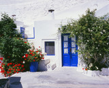 Fototapeta Do pokoju - Hauseingang auf Santorin