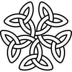 Monochrome Celtic pattern. Pattern for Scandinavian or Celtic ornament. Vector illustration