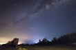 © joulesorubou - Nightscape scenery with starry and milky way