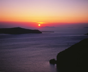 Wall Mural - Abend bei Santorin