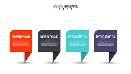 Wall Mural - abstract infographics number options template.