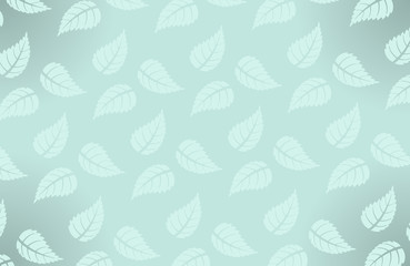 Wall Mural - Vector simple Hawaiian pattern with leaves