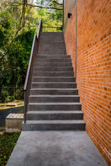 Wall Mural - Gray concrete staircase