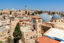 View Of Jerusalem Old City From Above.