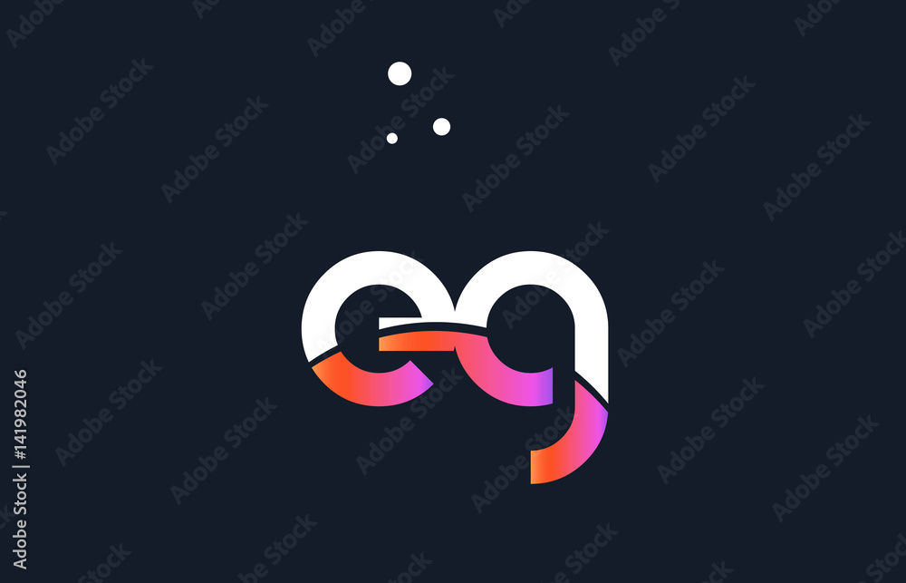 Stock-Vektorgrafik „eg e g pink purple white blue alphabet letter logo ...