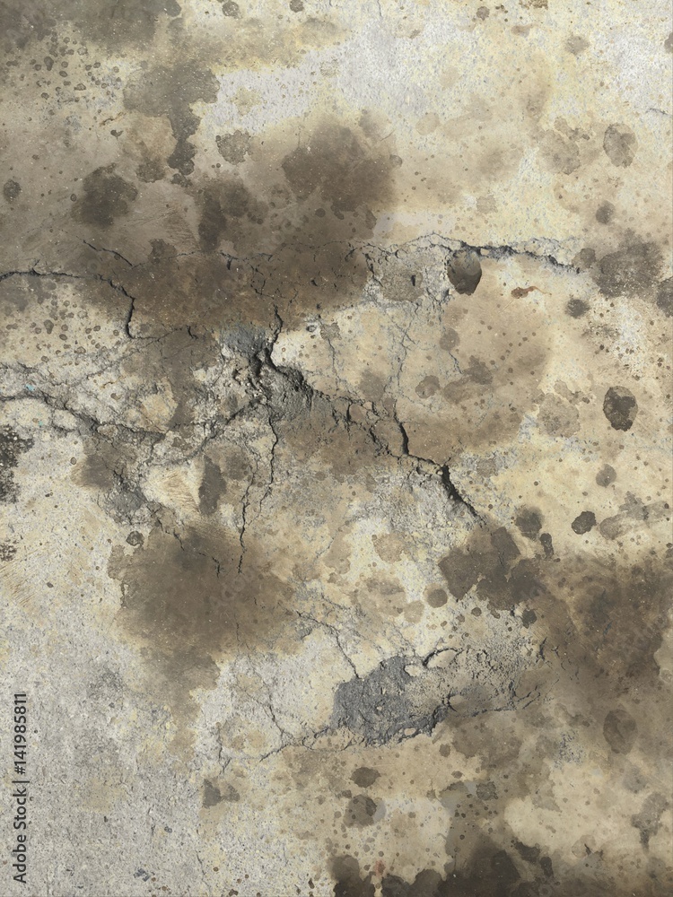 Fototapeten Crack Dirty Stain On Concrete Floor Texture Nikkel