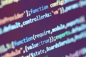 programming code on computer screen. programmer developer screen. website codes on computer monitor.