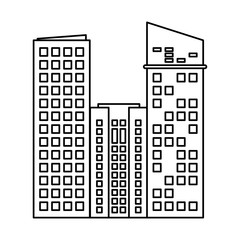 Sticker - building architecture modern skyscraper outline vector illustration eps 10