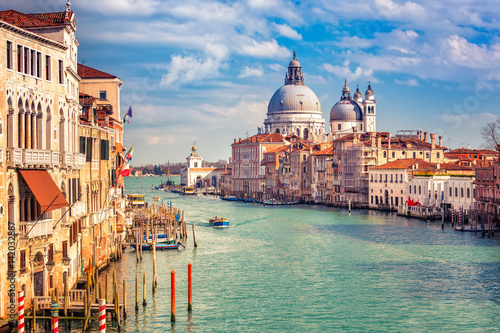Grand Canal and Basilica Santa Maria della Salute in Venice Poster