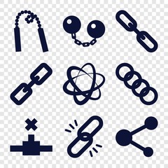 Poster - Set of 9 link filled icons