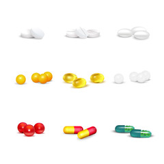 Canvas Print - 3D Pills Set