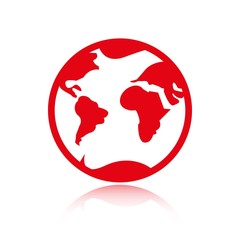 Wall Mural - earth icon stock vector illustration flat design