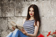 © zwiebackesser - Beautiful young woman reading a book. (relax, romance, poetry, rest)