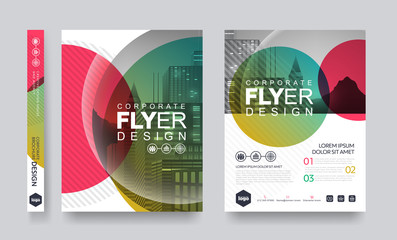 Wall Mural - poster flyer pamphlet brochure cover design layout space for photo background, vector template in a4