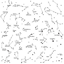 Constellation Sky Night Pattern Bnw