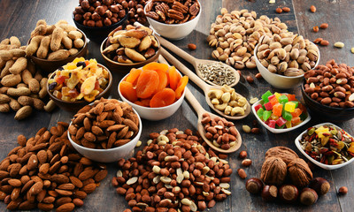 Poster - Composition with dried fruits and assorted nuts