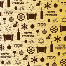 Passover Pattern On Matzoh Background