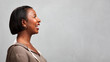 © grinny - Happy black woman face profile