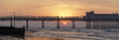 Panorama With Sun Rising Behind the Pier at Worthing