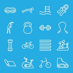 Poster - Set of 16 exercise outline icons