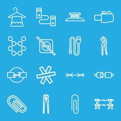 Canvas Print - Set of 16 wire outline icons