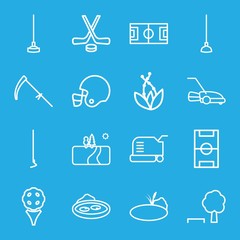 Poster - Set of 16 grass outline icons