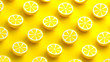 Collection of lemon fruits 3d illustration