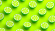 Collection of lime fruits 3d illustration