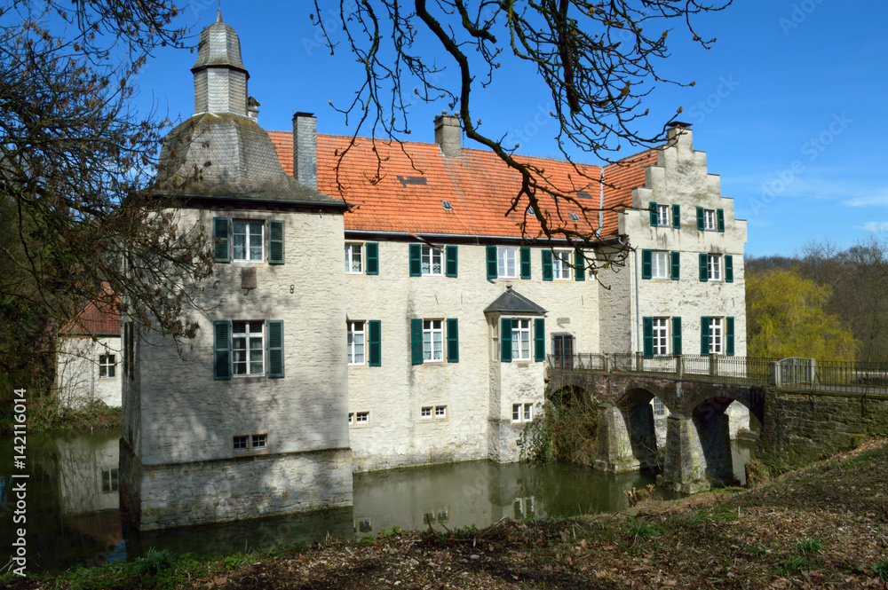 Plakat Wasserschloss Haus Dellwig Dortmund Germany