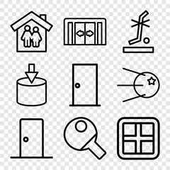 Sticker - Set of 9 inside outline icons