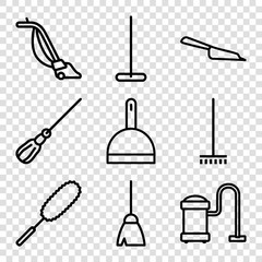 Sticker - Set of 9 dust outline icons