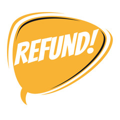 refund retro speech balloon