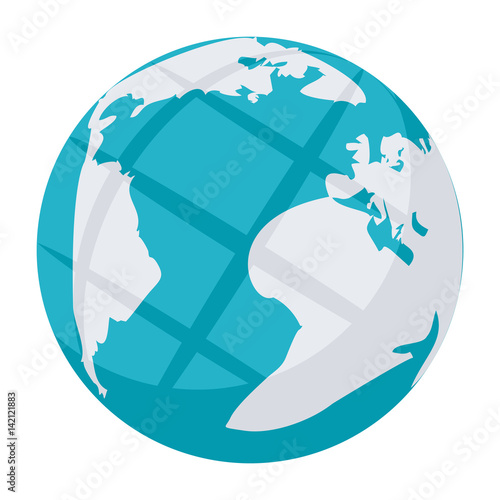 Internet or globe icon, vector illustration in flat style Stock Vector