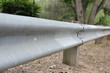 Guard rail on side of road