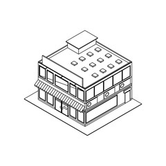 Sticker - Store shop building icon vector illustration graphic design