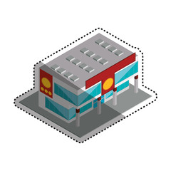 Sticker - Store shop building icon vector illustration graphic design