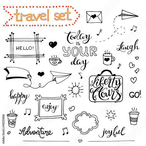 Collection Of Cartoon Elements Vector Set Of Objects Banner