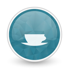 Aufkleber - Espresso brillant crystal design round blue web icon.