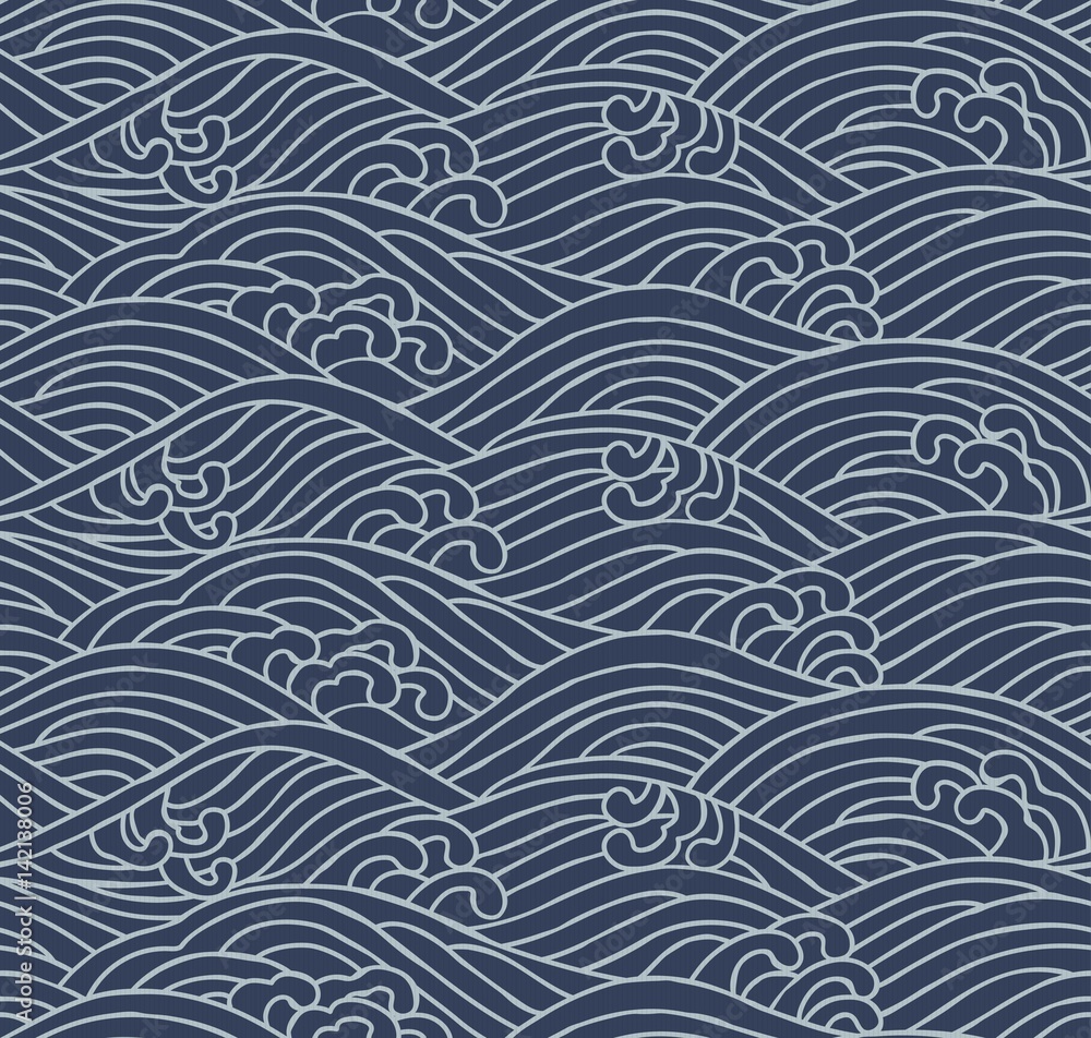 Japanese traditional pattern. Aranami. 荒波. Stock Vector | Adobe Stock