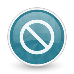 Poster - Access denied brillant crystal design round blue web icon.