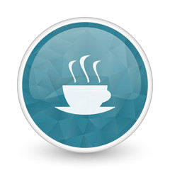 Aufkleber - Espresso brillant crystal design round blue web icon.