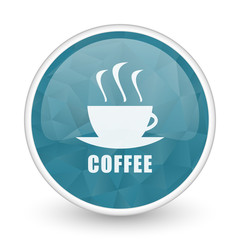 Aufkleber - Espresso brillant crystal design round blue web icon.