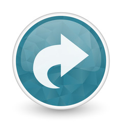 Poster - Next brillant crystal design round blue web icon.