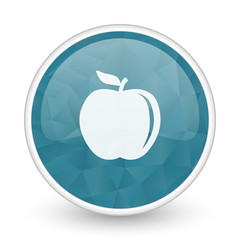 Aufkleber - Apple brillant crystal design round blue web icon.