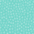 Vector line pattern with Easter eggs on the blue background. Concept of Happy Easter.