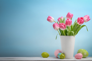 Wall Mural - Spring easter tulips