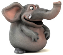 Fun Elephant - 3D Illustration