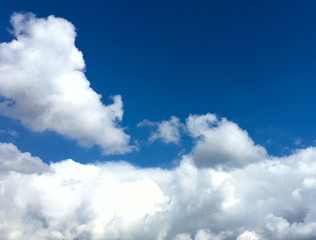 Blue sky and clouds.