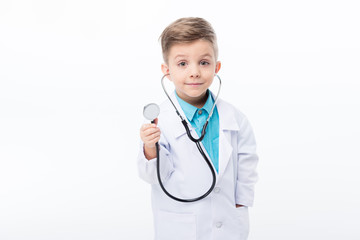 Boy in doctor costume