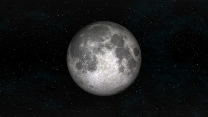 full moon on a background of stars